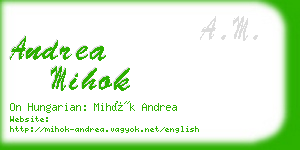 andrea mihok business card